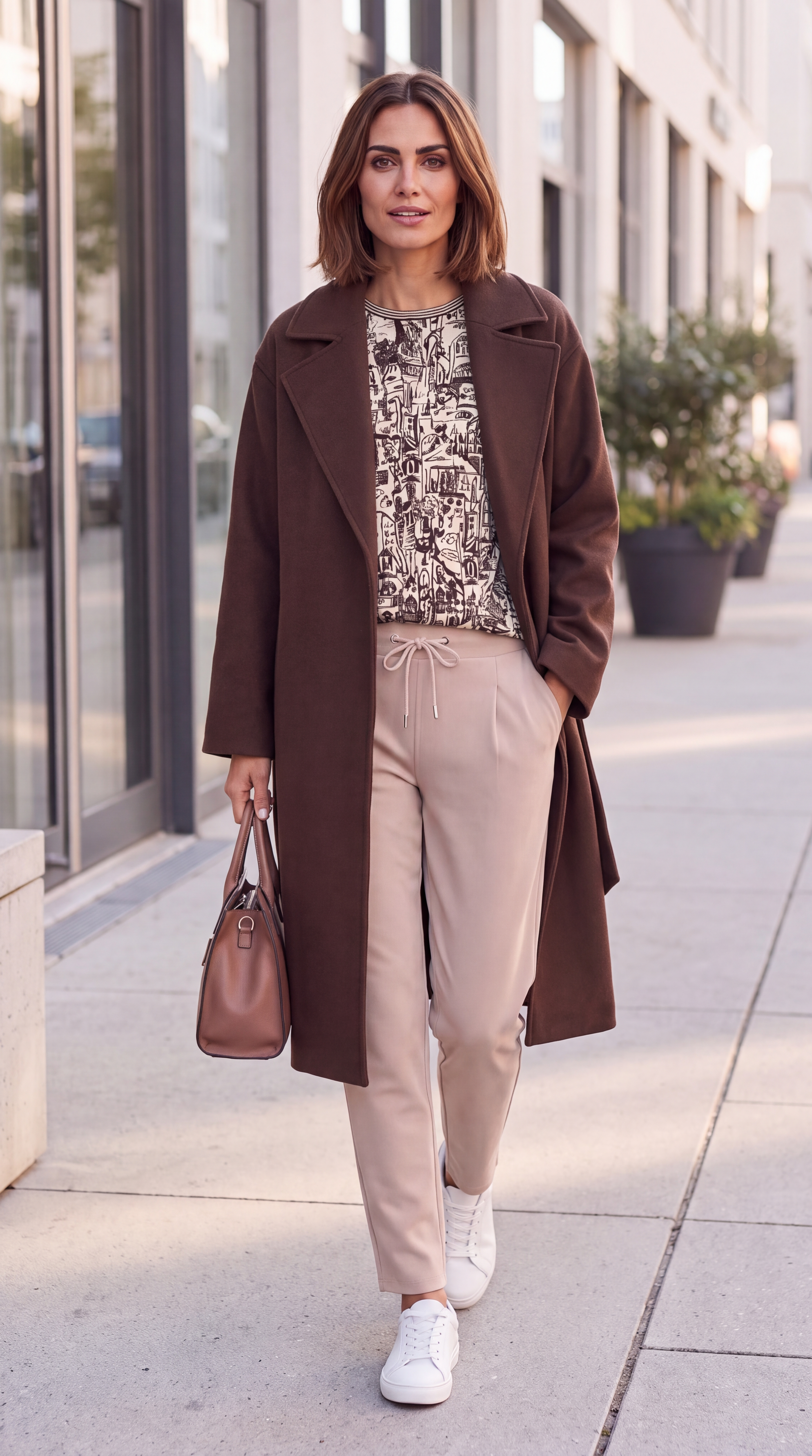 Dámsky prechodný kabát BROADWAY NYC FASHION CHOCOLATE PLUM TMAVOHNEDÝ s.WEAR 7